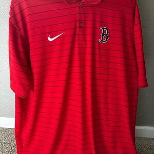 Nike Red Baseball Polo Shirt
